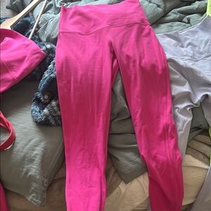Lululemon Pink and White Leggings